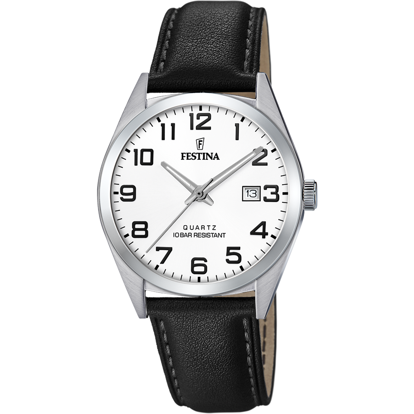 OROLOGIO FESTINA CLASSICS F20446/1 BIANCO CON CINTURINO IN PELLE, UOMO