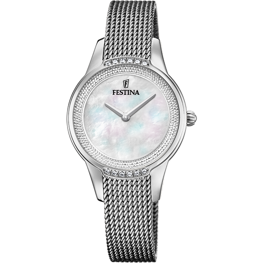 OROLOGIO FESTINA MADEMOISELLE F20494/4 BEIGE CINTURINO IN ACCIAIO INOSSIDABILE 316L, DONNA