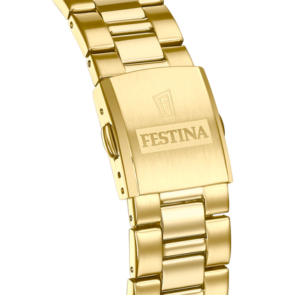 OROLOGIO FESTINA IN ACCIAIO CLASSICO F20555/2 BIANCO CINTURINO IN ACCIAIO, UOMO
