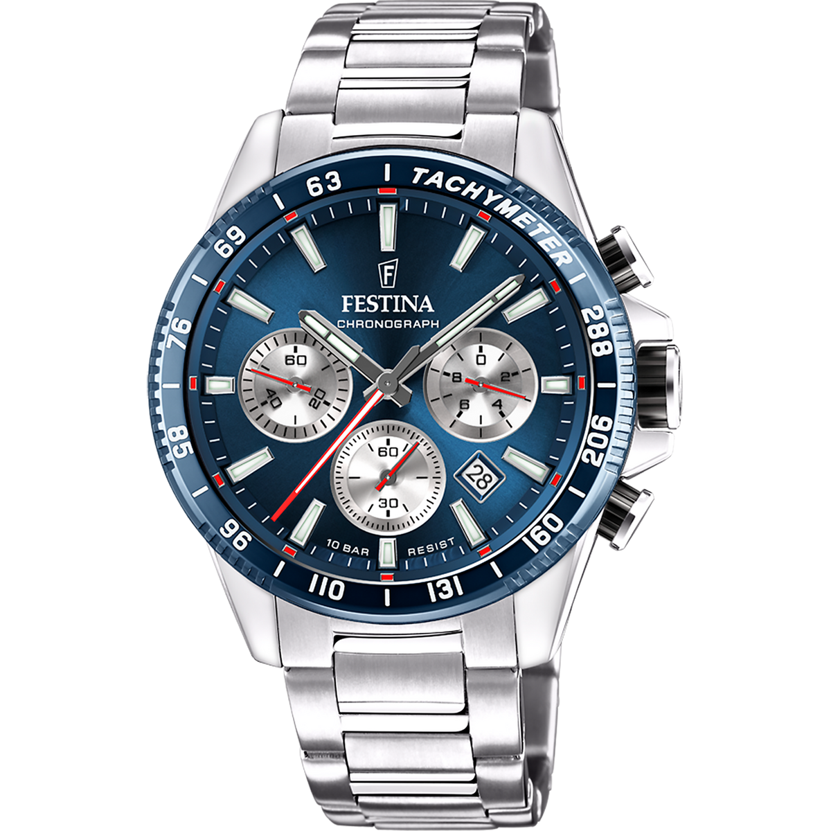 OROLOGIO FESTINA F20560/2 BLU CINTURINO IN ACCIAIO, UOMO