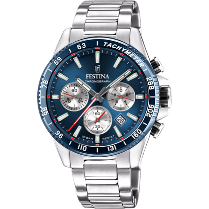 OROLOGIO FESTINA F20560/2 BLU CINTURINO IN ACCIAIO, UOMO
