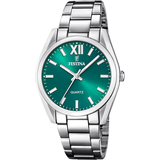 OROLOGIO FESTINA F20622/C COLLEZIONE ALLEGRIA, CINTURINO IN ACCIAIO VERDE, DONNA.