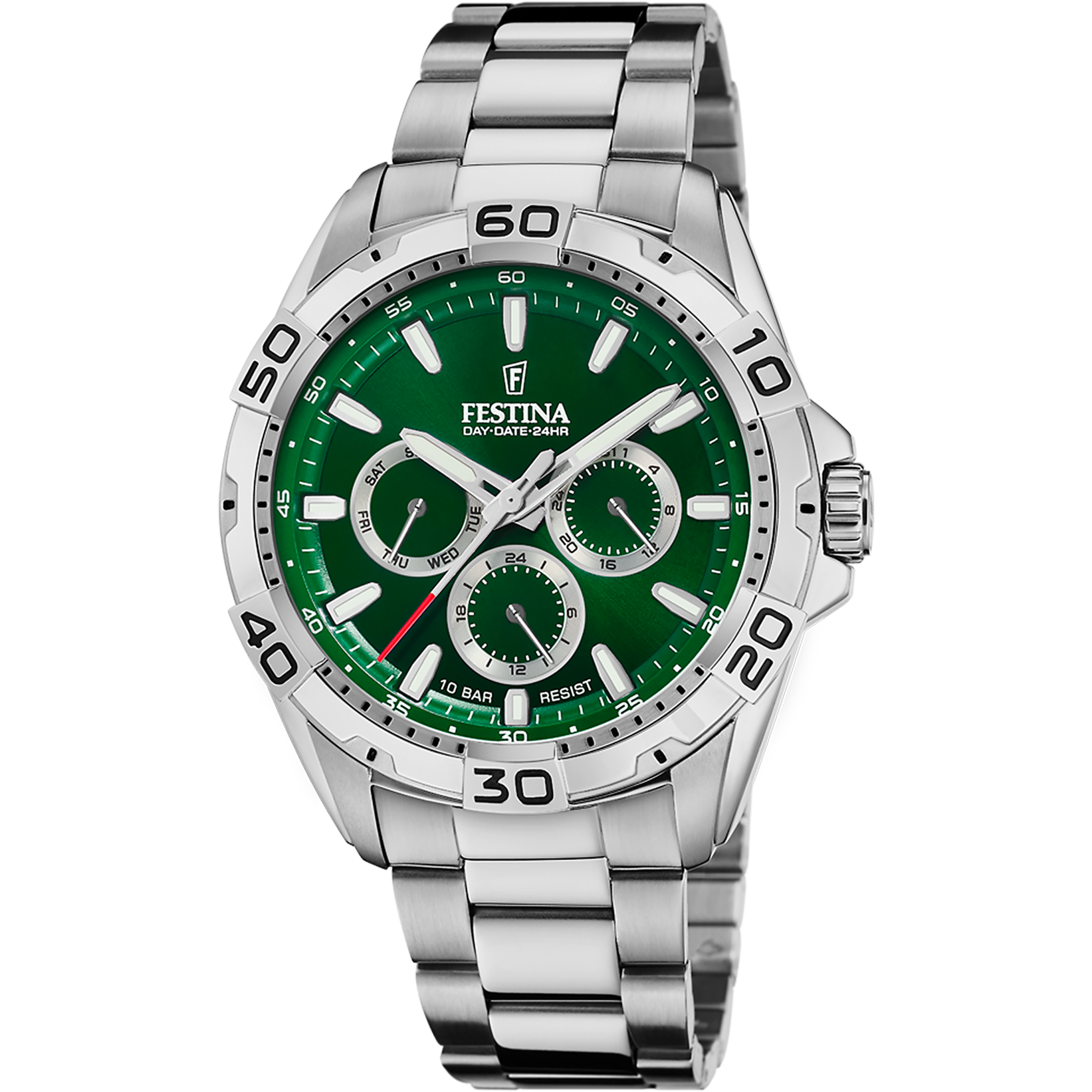 OROLOGIO FESTINA F20623/3 VERDE CINTURINO IN ACCIAIO INOSSIDABILE 316L, UOMO