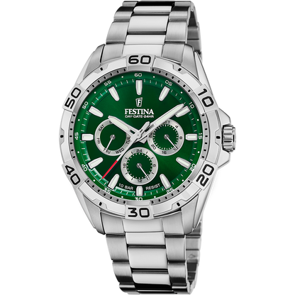 OROLOGIO FESTINA F20623/3 VERDE CINTURINO IN ACCIAIO INOSSIDABILE 316L, UOMO