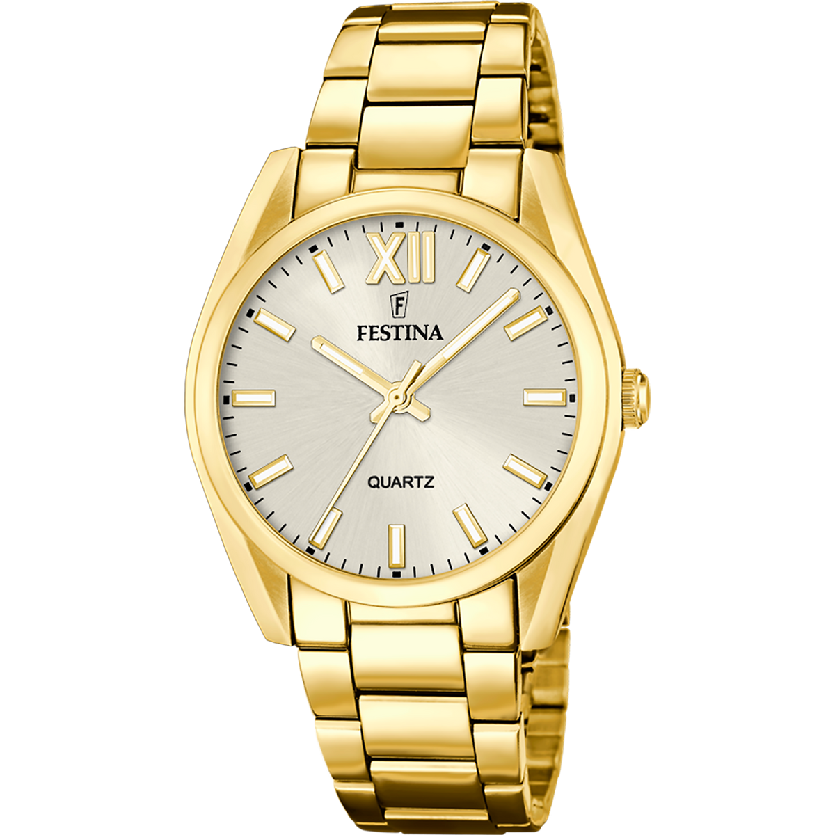 OROLOGIO FESTINA F20640/1 CHAMPAGNE CINTURINO IN ACCIAIO INOSSIDABILE 316L, DONNA