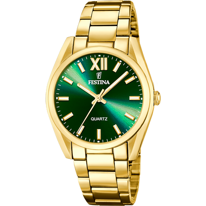 OROLOGIO FESTINA F20640/9 VERDE CINTURINO IN ACCIAIO INOSSIDABILE 316L, DONNA