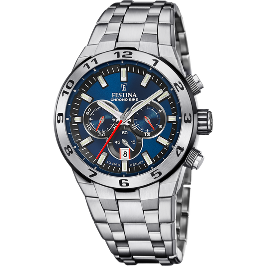 OROLOGIO DA UOMO FESTINA CHRONO BIKE BLU CON CINTURINO IN ACCIAIO F20670/1