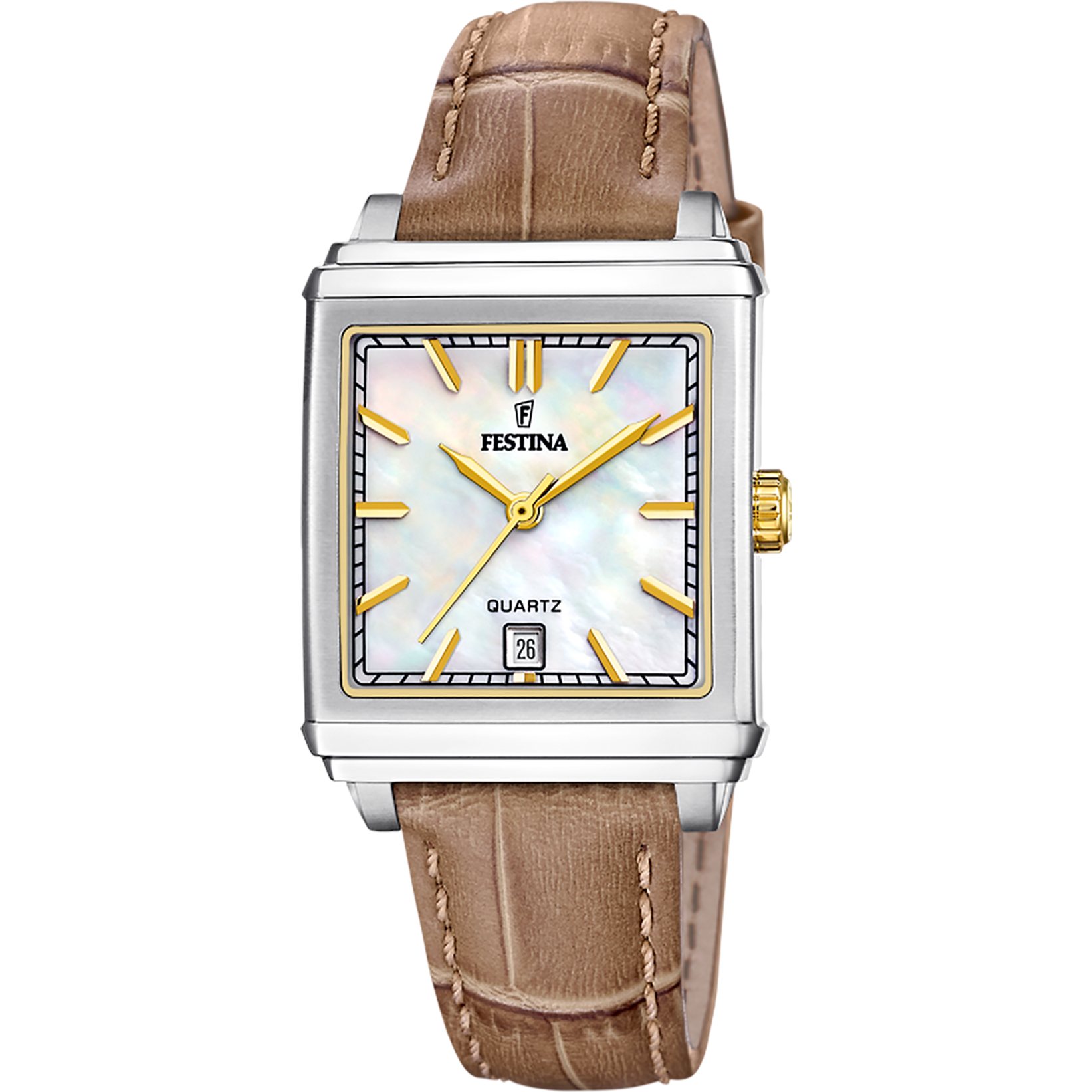 OROLOGIO FESTINA F20682/4 BEIGE CINTURINO IN PELLE, DONNA