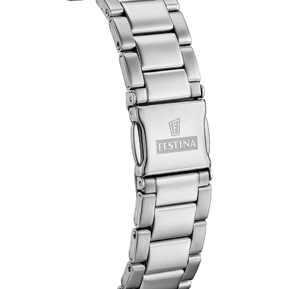 OROLOGIO FESTINA ACCIAIO CLASSICO F20707/6 NERO CINTURINO IN ACCIAIO INOSSIDABILE 316L, UOMO