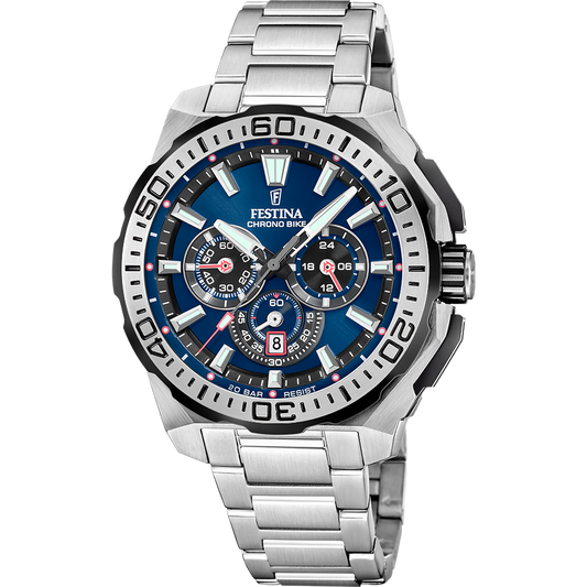 OROLOGIO DA UOMO FESTINA CHRONO BIKE F20724/2 BLU CINTURINO IN ACCIAIO