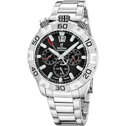 OROLOGIO DA UOMO FESTINA BULLHEAD NERO CON BRACCIALE IN ACCIAIO F20743/6