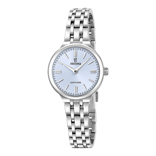 OROLOGIO FESTINA MADEMOISELLE F20744/3 AZZURO CINGHIA ACCIAIO INOSSIDABILE, DONNA