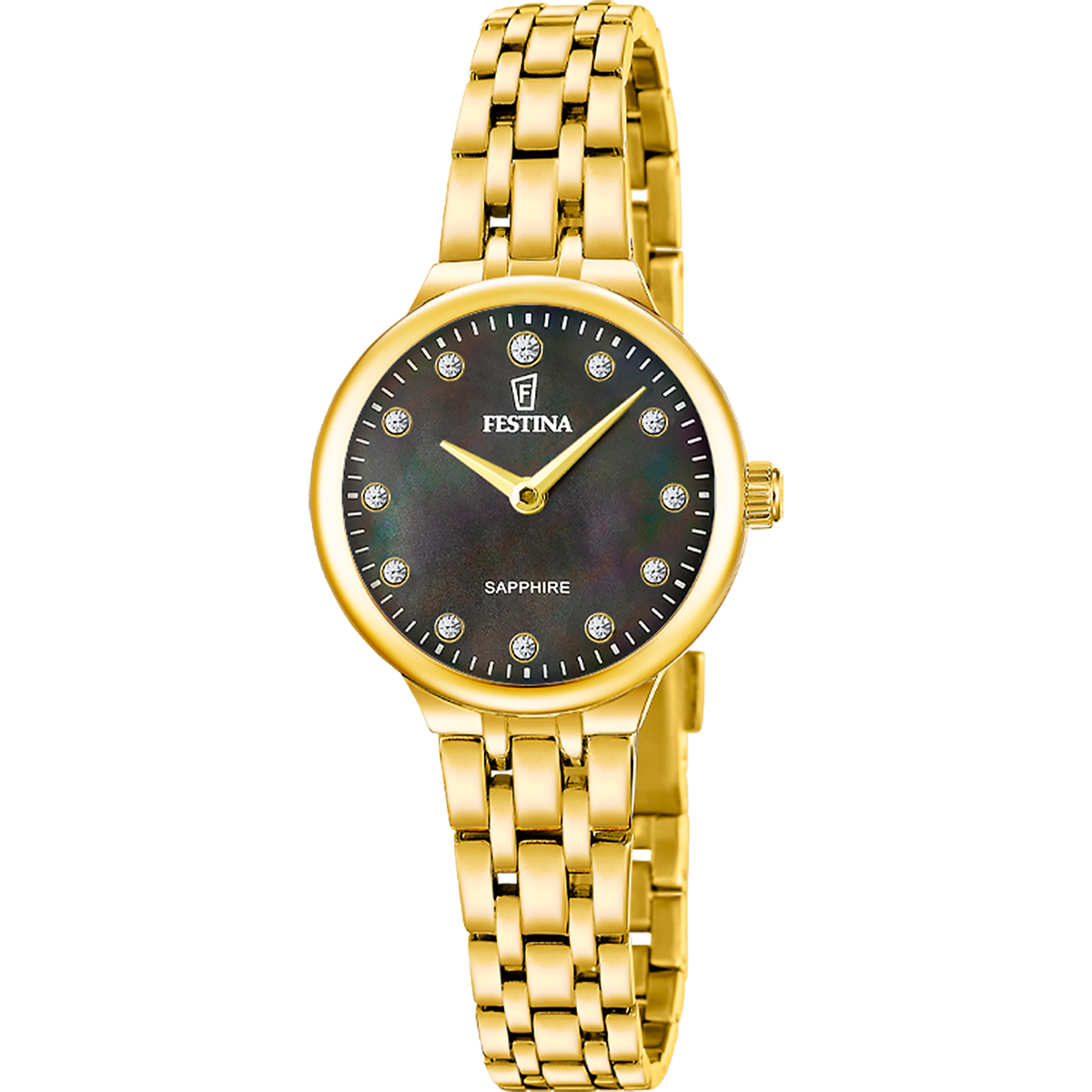 OROLOGIO FESTINA MADEMOISELLE F20745/4 NERO CINGHIA ACCIAIO INOSSIDABILE, DONNA