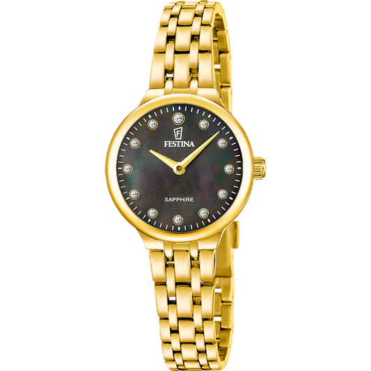 OROLOGIO FESTINA MADEMOISELLE F20745/4 NERO CINGHIA ACCIAIO INOSSIDABILE, DONNA