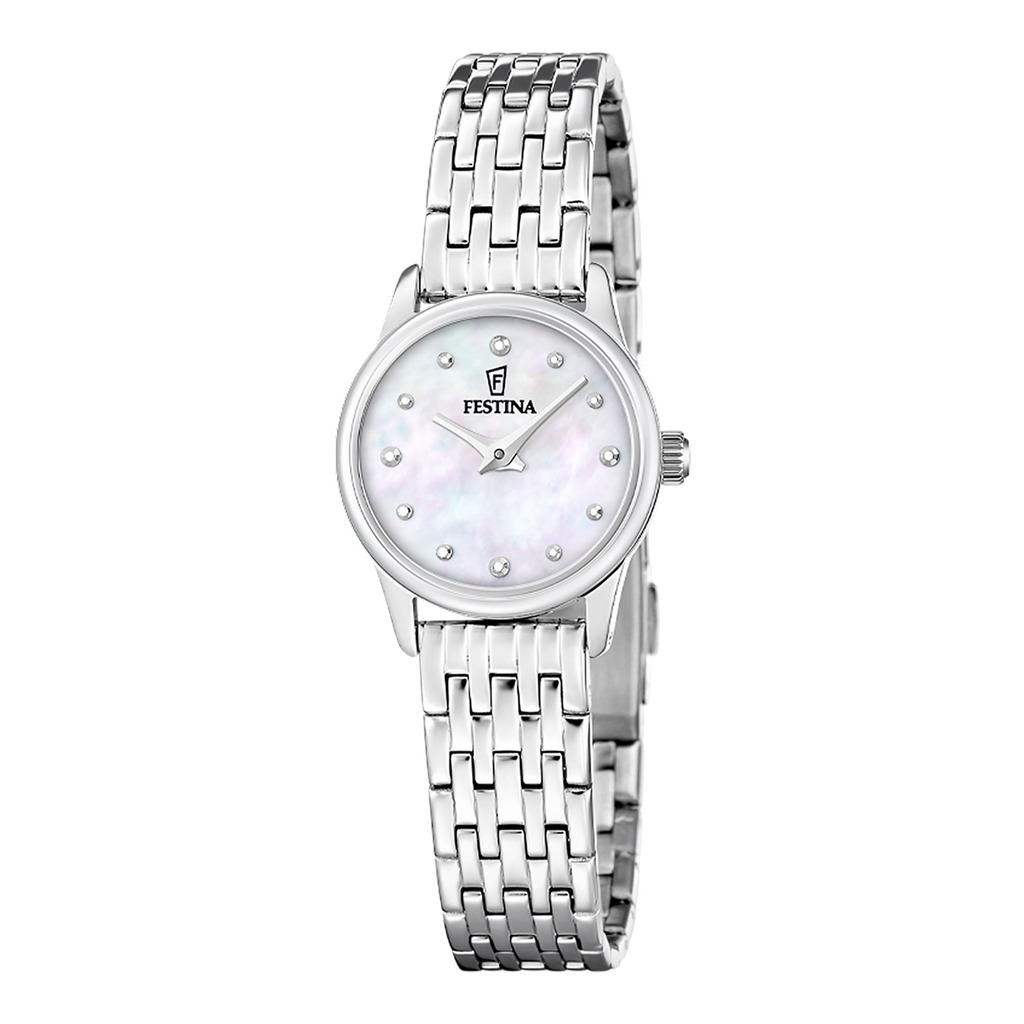OROLOGIO FESTINA MADEMOISELLE F20749/1 MADREPERLA CINGHIA ACCIAIO INOSSIDABILE, DONNA