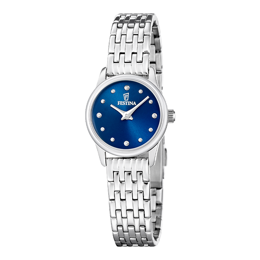 OROLOGIO FESTINA MADEMOISELLE F20749/4 AZZURO CINGHIA ACCIAIO INOSSIDABILE, DONNA