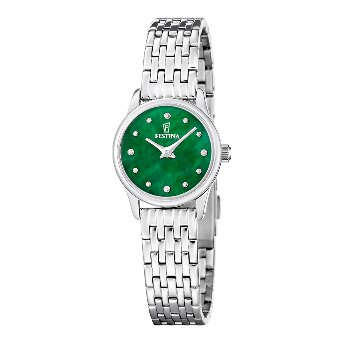 OROLOGIO FESTINA MADEMOISELLE F20749/5 VERDE CINGHIA ACCIAIO INOSSIDABILE, DONNA