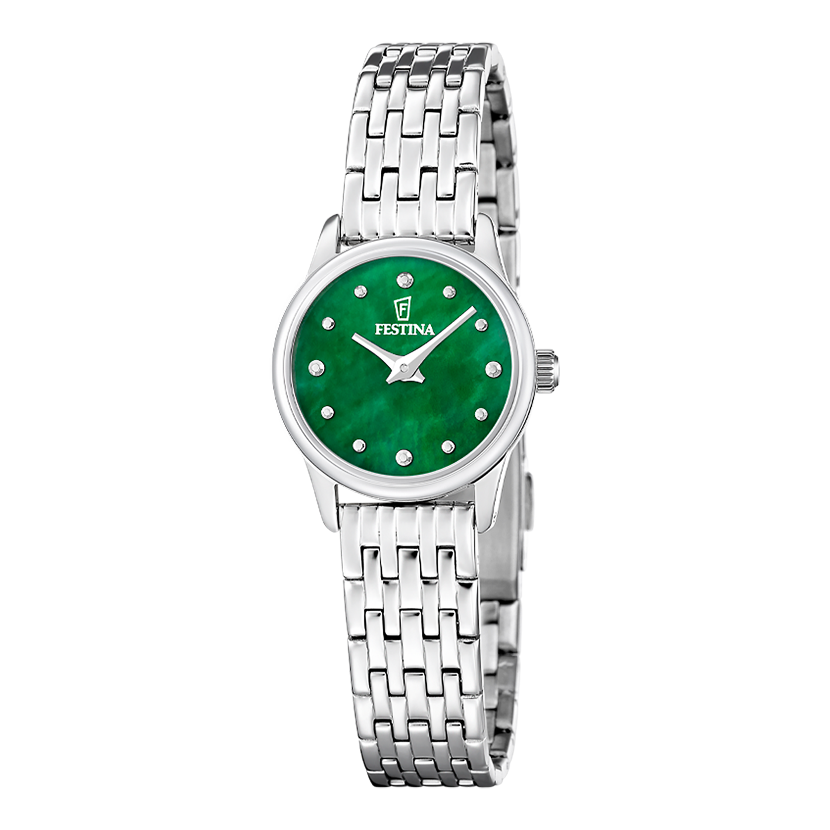 OROLOGIO FESTINA MADEMOISELLE F20749/5 VERDE CINGHIA ACCIAIO INOSSIDABILE, DONNA