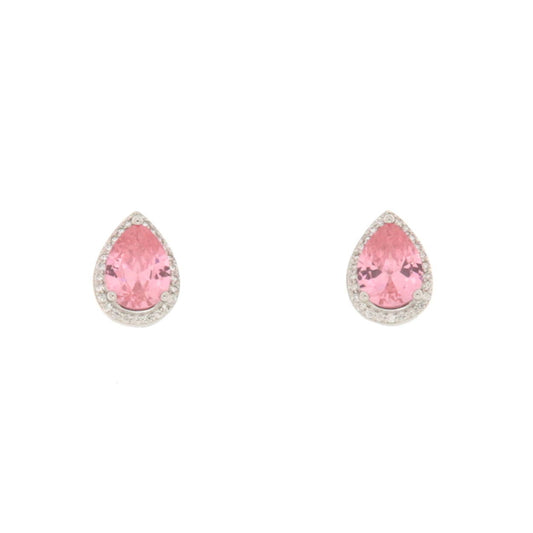 Orecchini in Argento Zirc. Rosa Alice