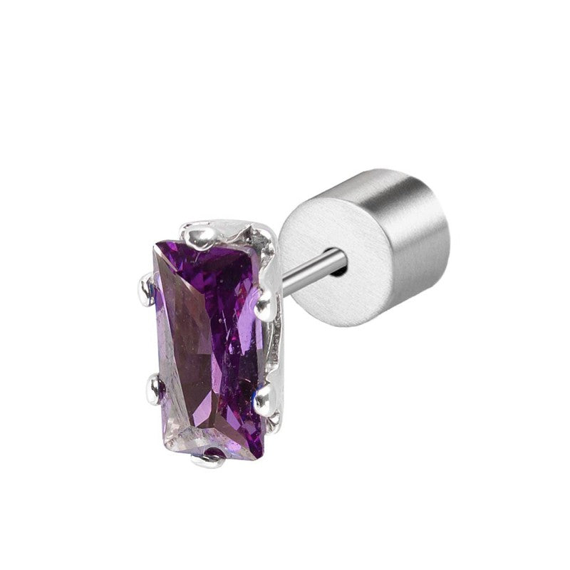 Marlù - Orecchino a lobo zircone baguette