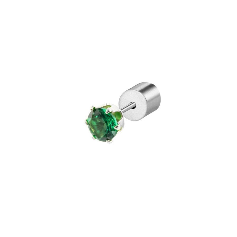 Orecchino a lobo con zircone 4mm