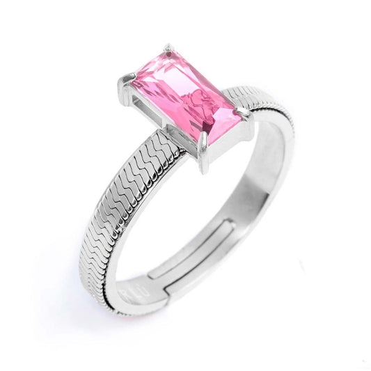 Anelli con zircone baguette