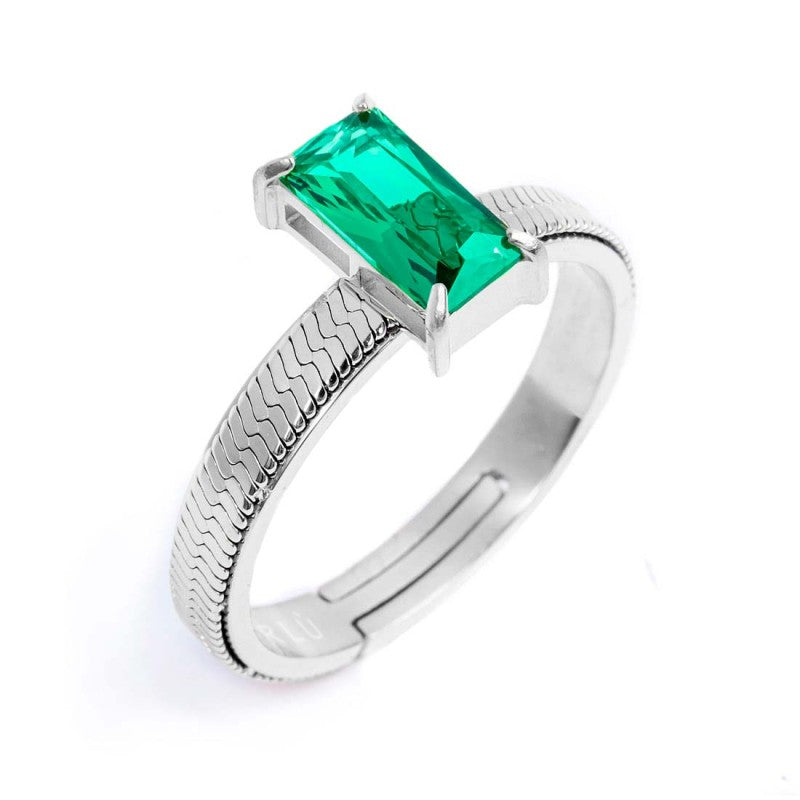 Anelli con zircone baguette