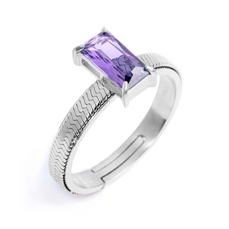 Anelli con zircone baguette