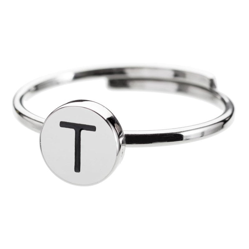 Marlù - Anello con lettera smaltata