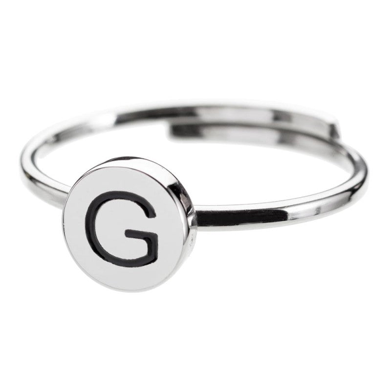 Marlù - Anello con lettera smaltata