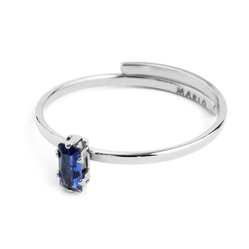 Anello con zircone baguette piccola