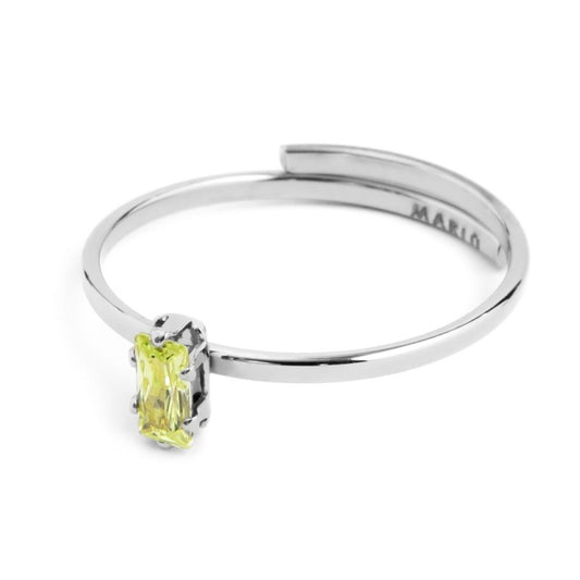 Anello con zircone baguette piccola