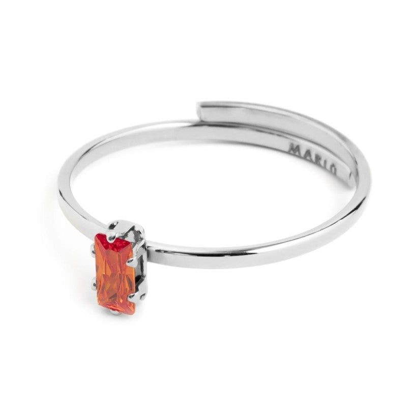Anello con zircone baguette piccola
