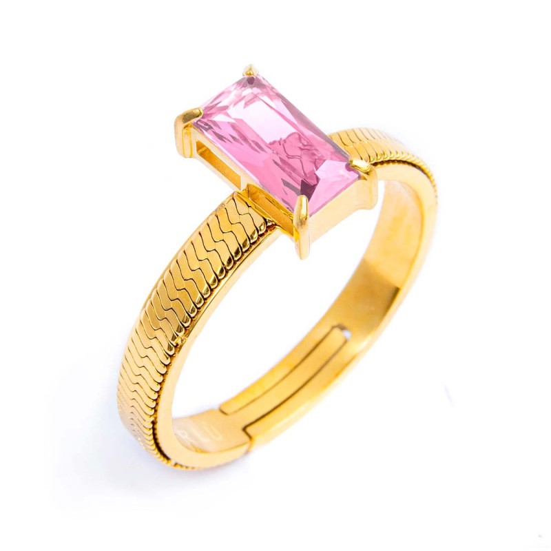Anelli con zircone baguette