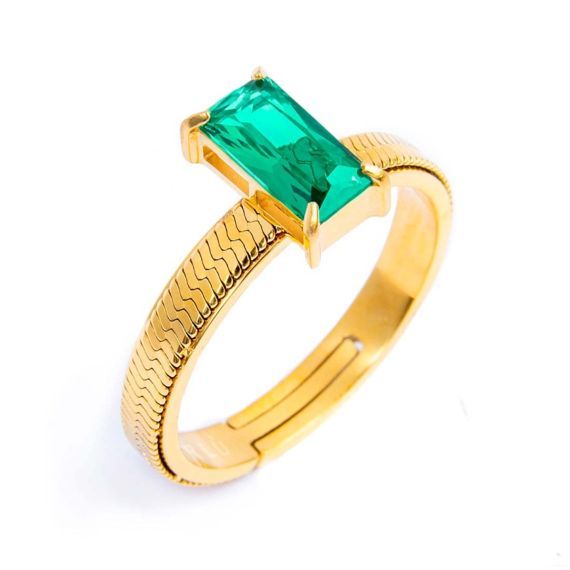 Anelli con zircone baguette