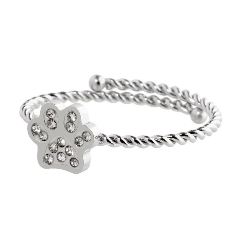 Anello zampina con cristalli