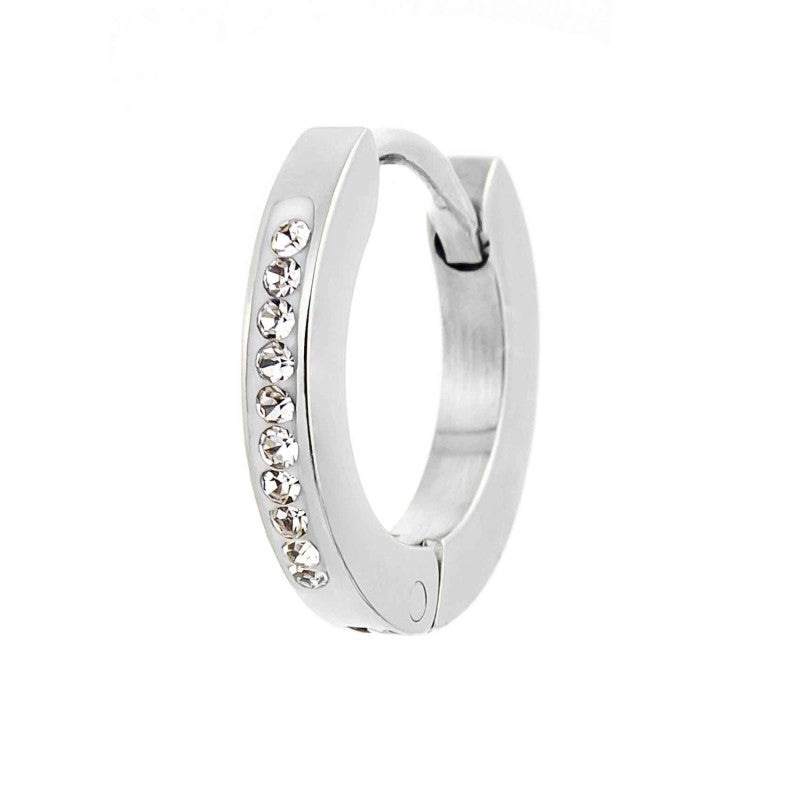 Marlù - Orecchino a cerchio 14mm con cristalli