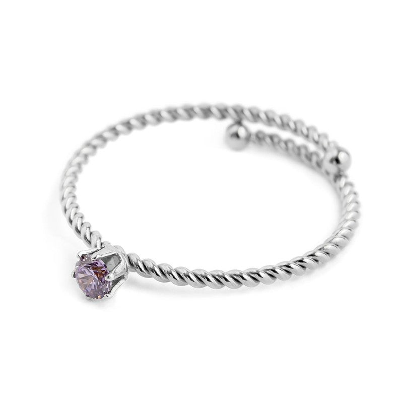 Marlù - Anello con zircone 3mm