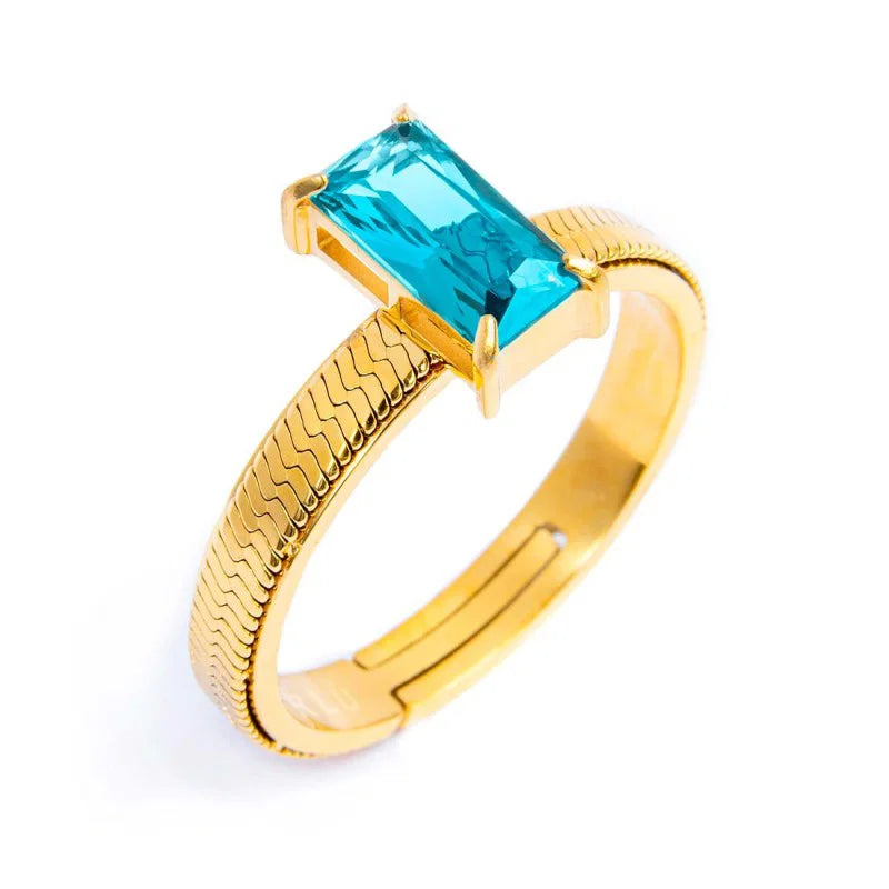 Anelli con zircone baguette