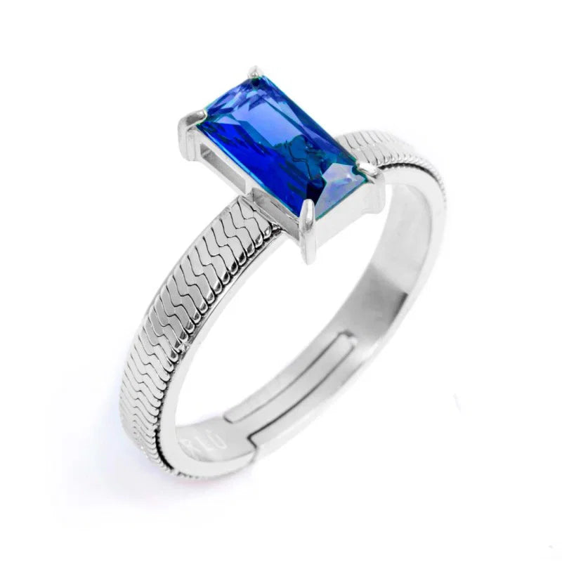 Anelli con zircone baguette