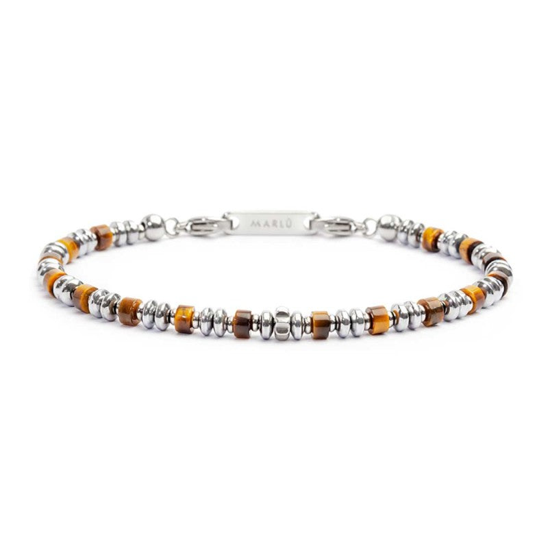 Marlù - Bracciale con rondelle in pietra ed elementi in ematite