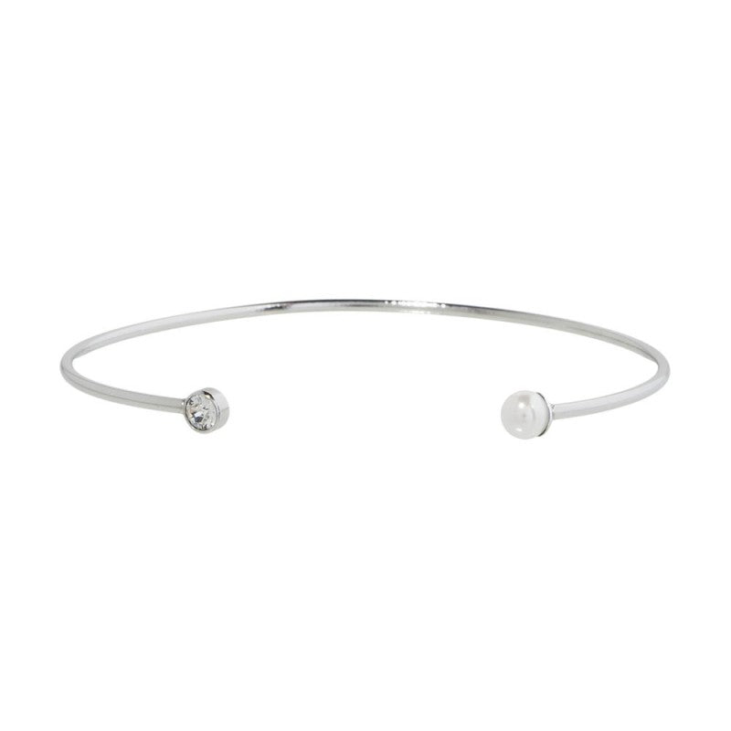Marlù - Bracciale rigido con perla 4 mm