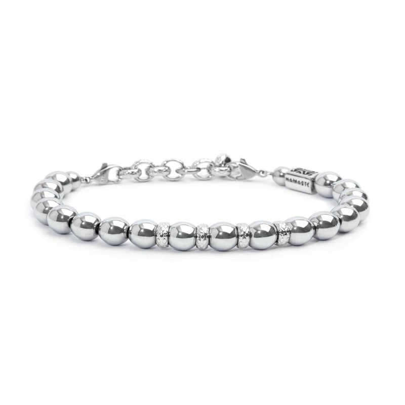 Marlù - Bracciale sfere ematite 8mm