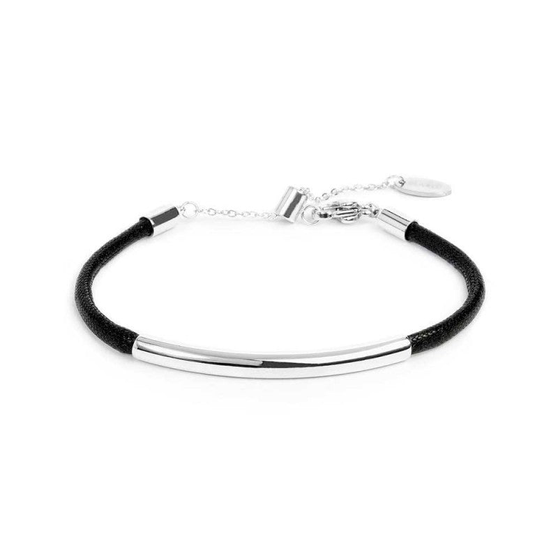 Marlù  - Bracciale triplo filo con cordino cerato con tubolare centrale