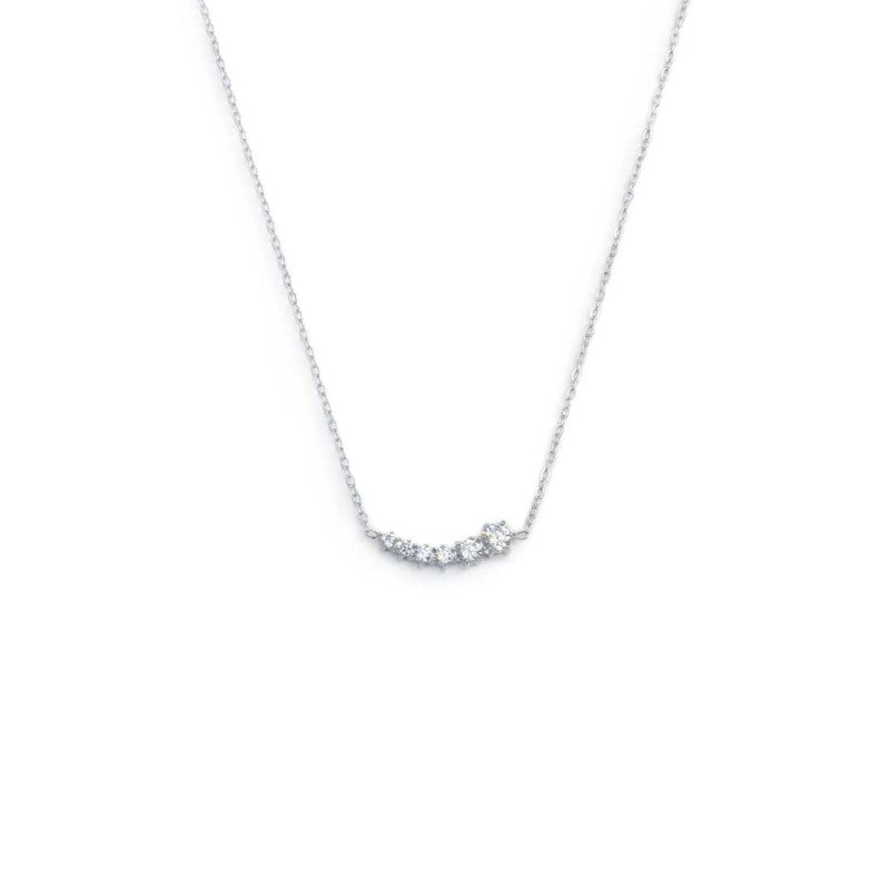 Marlù - Collana catena cutting cross con zirconi centrali