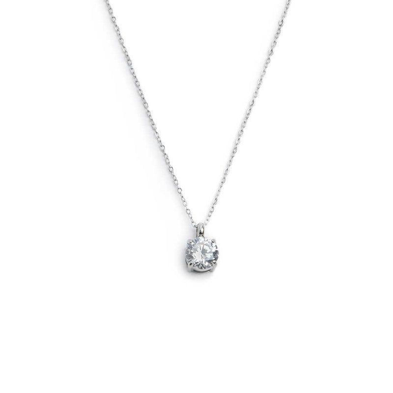 Marlù - Collana catena cutting cross zircone centrale 7mm