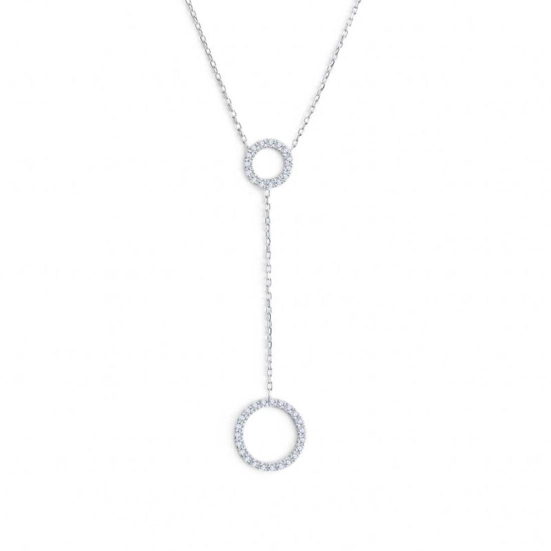 Marlù - Collana cerchi con zirconi bianchi