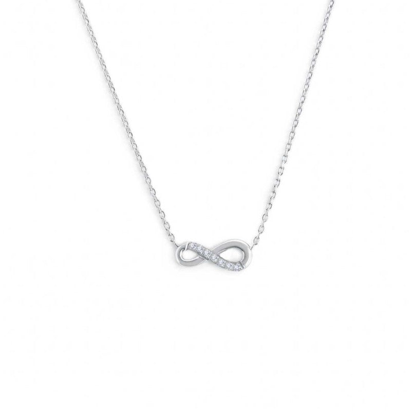 Marlù - Collana infinito con zirconi bianchi