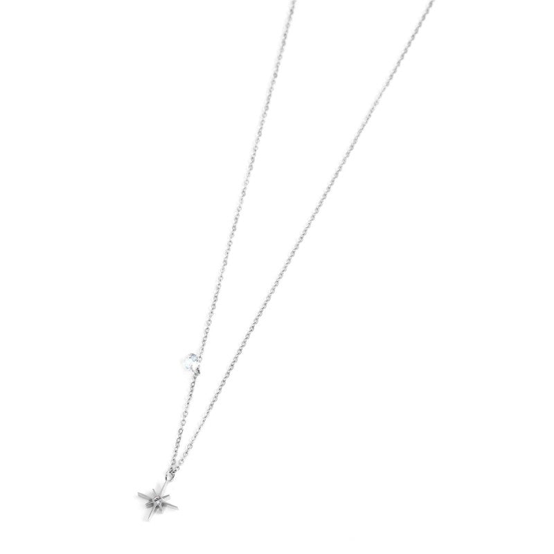 Marlù - Collana rosa dei venti pendente 10mm e zircone