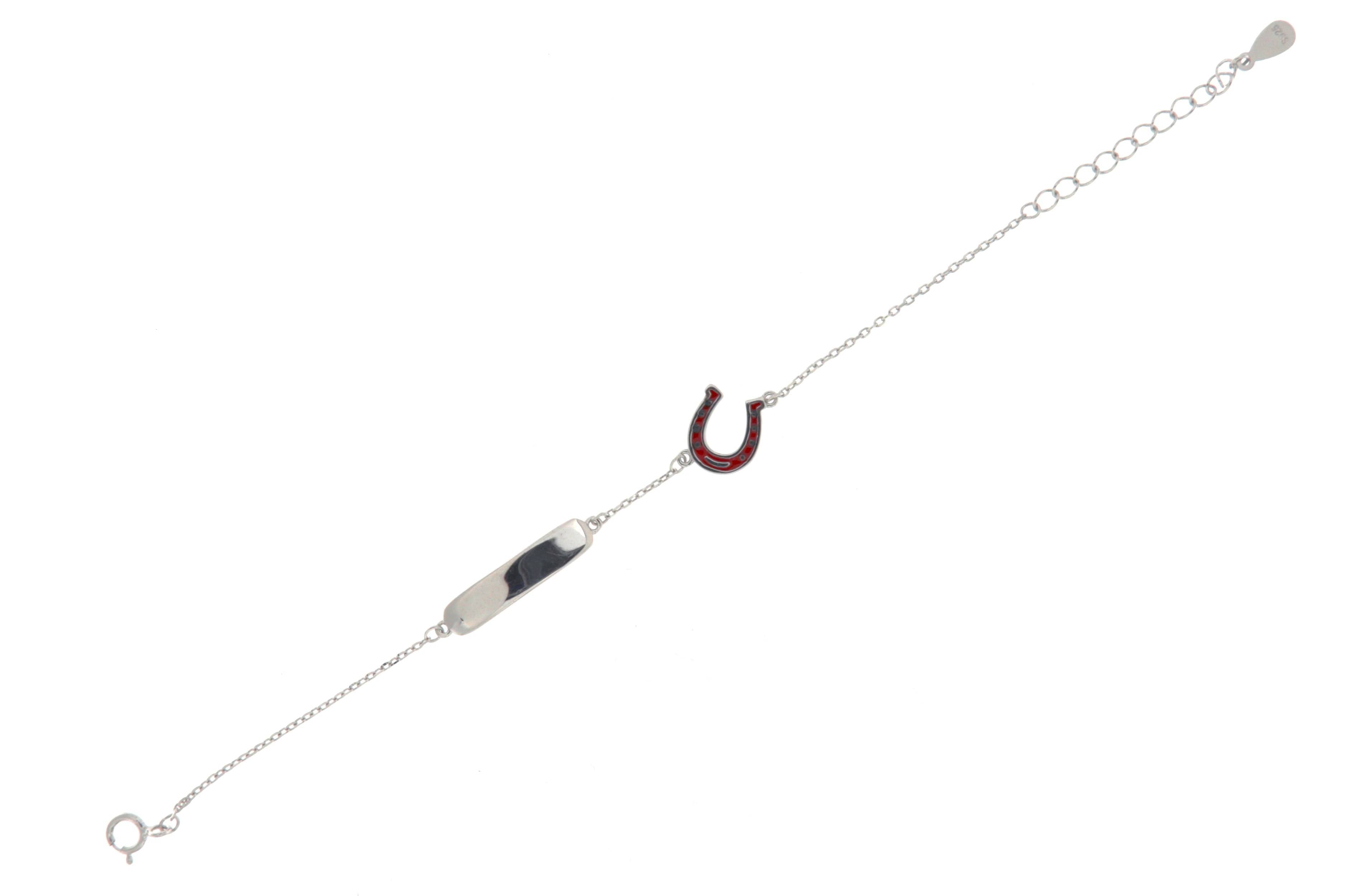 Le Meraviglie - Bracciale in Argento925 con terghetta e Ferro di cavallo